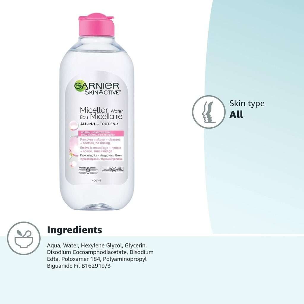 Garnier Makeup Remover Micellar Water in All Skin Types Reviews