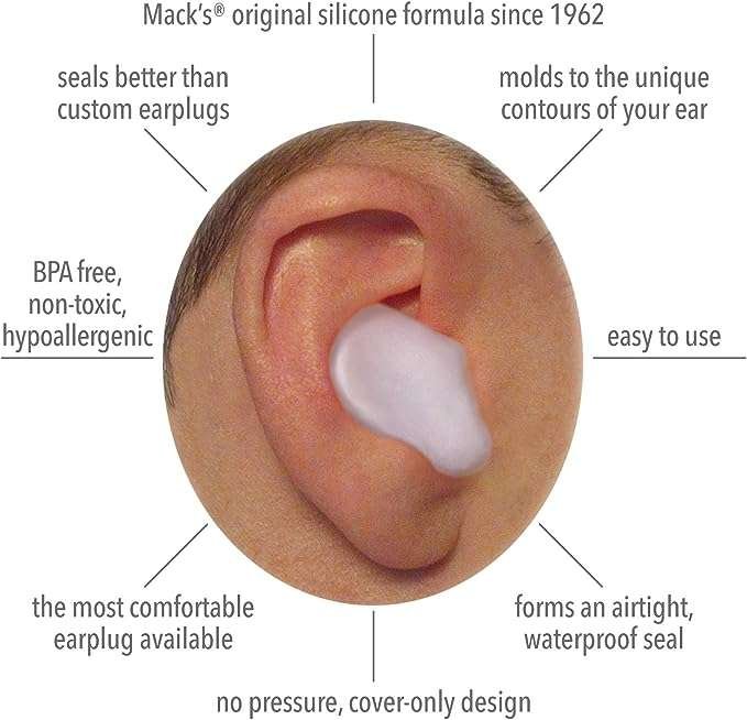 Mack's Pillow Soft Silicone Earplugs - 6 Pair 