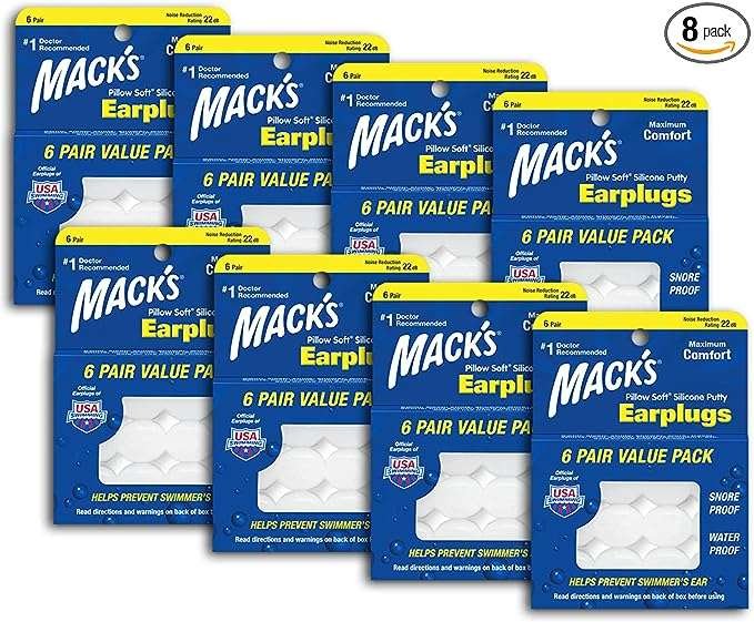 Mack's Pillow Soft Silicone Earplugs 6 Pair 